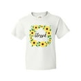 thumbnail image 1 of Inktastic Blessed Sunflower Wreath Youth T-Shirt, 1 of 5