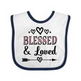 thumbnail image 1 of Inktastic Blessed and Loved Baby Girl Girls Baby Bib, 1 of 4