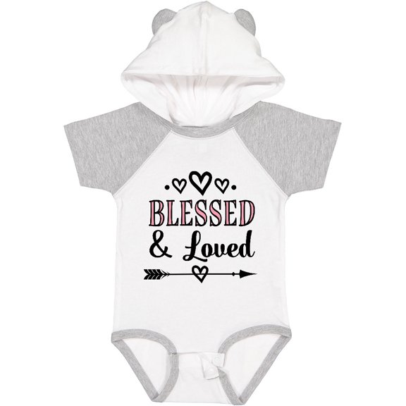 Inktastic Blessed and Loved Baby Girl Girls Baby Bodysuit