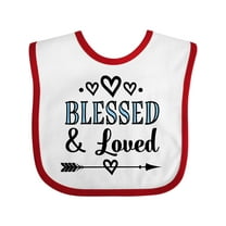 Inktastic Blessed and Loved Boys or Girls Baby Bib