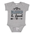 thumbnail image 1 of Inktastic Blessed and Loved Boys or Girls Baby Bodysuit, 1 of 5