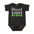 thumbnail image 1 of Inktastic Blessed and Lucky 4 Leaf Clovers St. Patrick's Day Boys or Girls Baby Bodysuit, 1 of 5