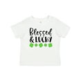 thumbnail image 1 of Inktastic Blessed and Lucky 4 Leaf Clovers St. Patrick's Day Boys or Girls Baby T-Shirt, 1 of 5
