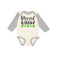 thumbnail image 1 of Inktastic Blessed and Lucky 4 Leaf Clovers St. Patrick's Day Boys or Girls Long Sleeve Baby Bodysuit, 1 of 5