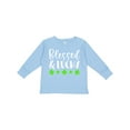thumbnail image 1 of Inktastic Blessed and Lucky 4 Leaf Clovers St. Patrick's Day Boys or Girls Long Sleeve Toddler T-Shirt, 1 of 5