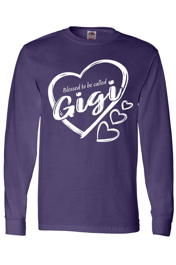 Blessed to Be Called Gigi Cute Heart Design Long Sleeve T-Shirt
