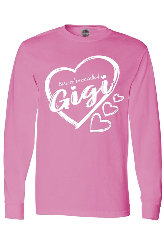 Blessed to Be Called Gigi Cute Heart Design Long Sleeve T-Shirt