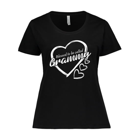 Inktastic Blessed to Be Called Grammy Cute Heart Design Women's Plus Size T-Shirt