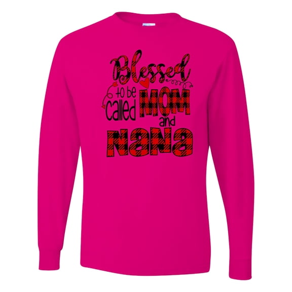 Inktastic Blessed to Be Called Mom and Nana Long Sleeve T-Shirt