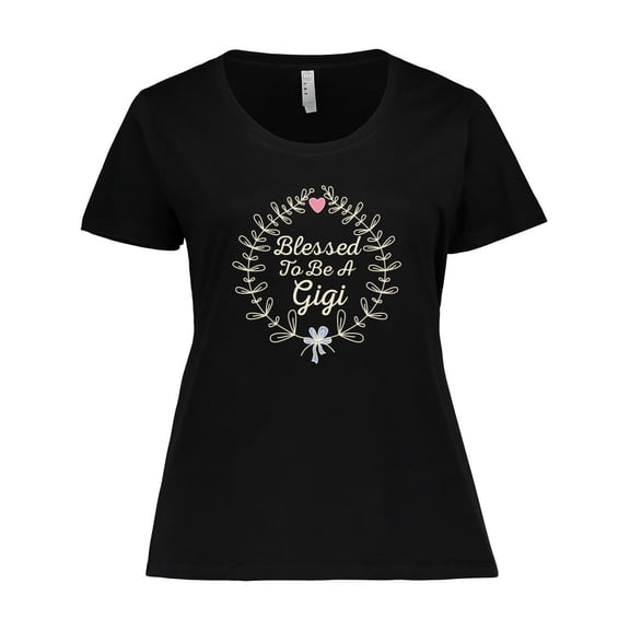 Inktastic Blessed to Be a Gigi Grandma Women's Plus Size T-Shirt