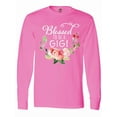 thumbnail image 1 of Inktastic Blessed to Be a Gigi with Pink Flowers Long Sleeve T-Shirt, 1 of 5