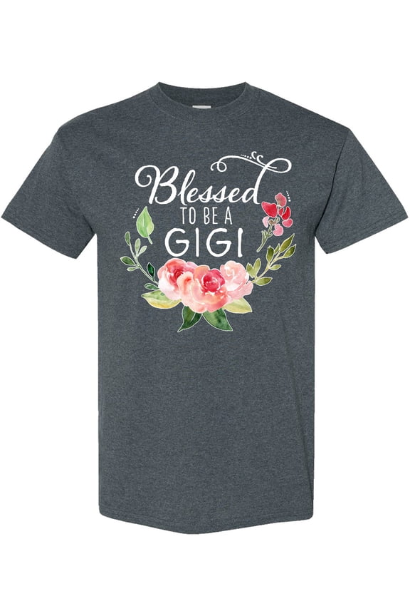 Blessed to Be a Gigi with Pink Flowers T-Shirt