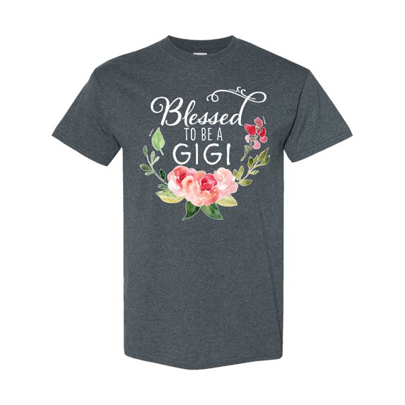 Inktastic Blessed to Be a Gigi with Pink Flowers T-Shirt