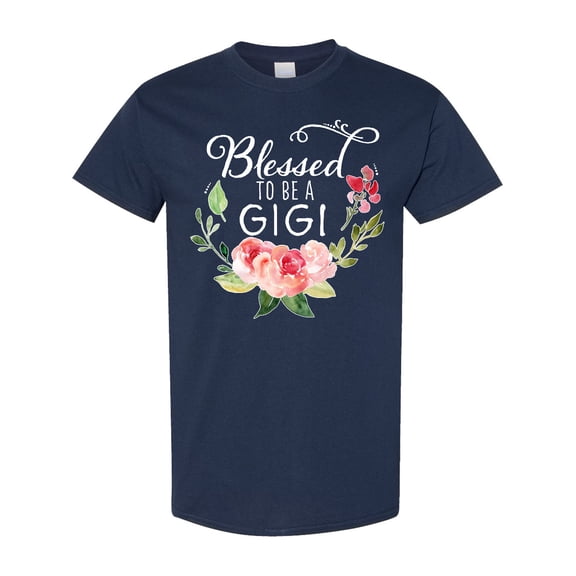 Inktastic Blessed to Be a Gigi with Pink Flowers T-Shirt