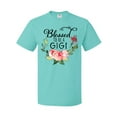 thumbnail image 1 of Inktastic Blessed to Be a Gigi with Pink Flowers T-Shirt, 1 of 5