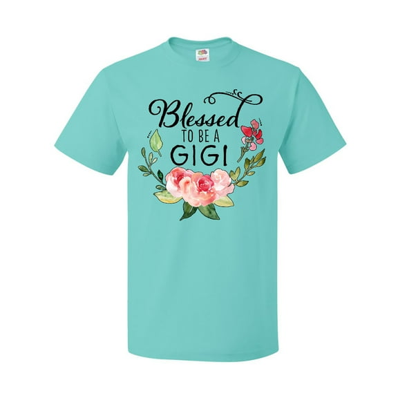 Inktastic Blessed to Be a Gigi with Pink Flowers T-Shirt
