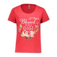 thumbnail image 1 of Inktastic Blessed to Be a Gigi with Pink Flowers Women's Plus Size T-Shirt, 1 of 5
