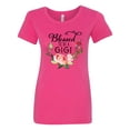 thumbnail image 1 of Inktastic Blessed to Be a Gigi with Pink Flowers Women's T-Shirt, 1 of 5