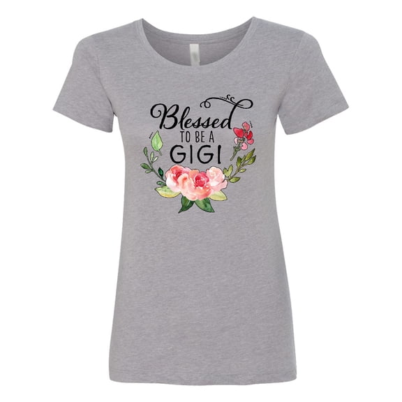 Inktastic Blessed to Be a Gigi with Pink Flowers Women's T-Shirt