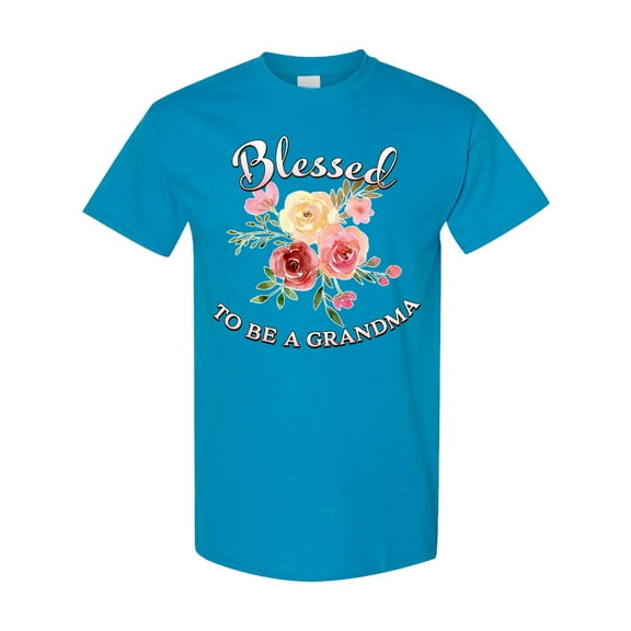 Inktastic Blessed to Be a Grandma Flowers T-Shirt