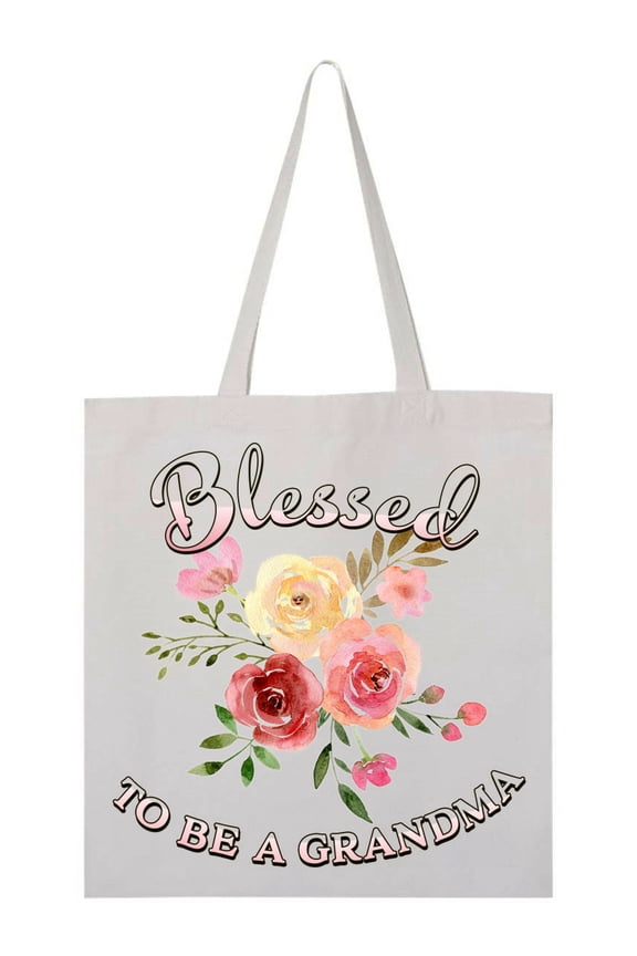 Blessed to Be a Grandma- Flowers Tote Bag