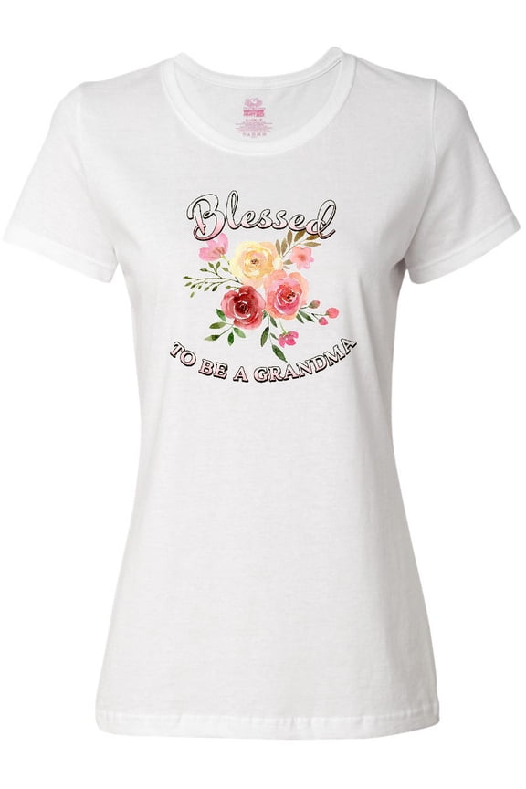 Blessed to Be a Grandma- Flowers Women's T-Shirt