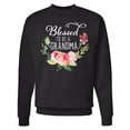 thumbnail image 1 of Inktastic Blessed to Be a Grandma with Flowers Adult Sweatshirt, 1 of 4