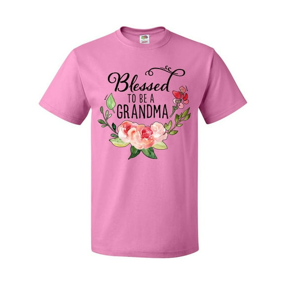 Inktastic Blessed to Be a Grandma with Flowers T-Shirt