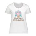 thumbnail image 1 of Inktastic Blessed to Be a Great Grandma Flower Arrangement Women's Plus Size T-Shirt, 1 of 5