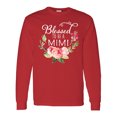 thumbnail image 1 of Inktastic Blessed to Be a Mimi with Pink Flowers Long Sleeve T-Shirt, 1 of 5