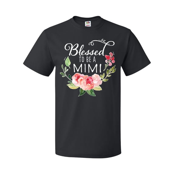 Inktastic Blessed to Be a Mimi with Pink Flowers T-Shirt