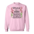 thumbnail image 1 of Inktastic Blessed to Be a Mom, Grandma, and Great Grandma Pink Flowers Adult Sweatshirt, 1 of 4