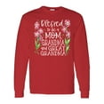 thumbnail image 1 of Inktastic Blessed to Be a Mom, Grandma, and Great Grandma Pink Flowers Long Sleeve T-Shirt, 1 of 5