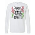 thumbnail image 1 of Inktastic Blessed to Be a Mom, Grandma, and Great Grandma Pink Flowers Long Sleeve T-Shirt, 1 of 5