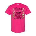 thumbnail image 1 of Inktastic Blessed to Be a Mom, Grandma, and Great Grandma Pink Flowers T-Shirt, 1 of 5
