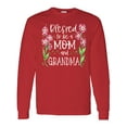 thumbnail image 1 of Inktastic Blessed to Be a Mom and Grandma Pink Flowers Long Sleeve T-Shirt, 1 of 5