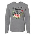 thumbnail image 1 of Inktastic Blessed to Be a Mom with Pink Flowers Long Sleeve T-Shirt, 1 of 5