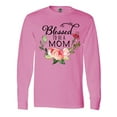 thumbnail image 1 of Inktastic Blessed to Be a Mom with Pink Flowers Long Sleeve T-Shirt, 1 of 5