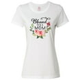 thumbnail image 1 of Inktastic Blessed to Be a Mom with Pink Flowers Women's T-Shirt, 1 of 5