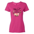 thumbnail image 1 of Inktastic Blessed to Be a Mom with Pink Flowers Women's T-Shirt, 1 of 5