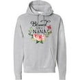 thumbnail image 1 of Inktastic Blessed to Be a Nana with Flowers Adult Hoodie Sweatshirt, 1 of 4