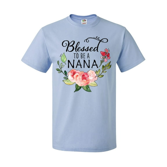 Inktastic Blessed to Be a Nana with Flowers T-Shirt