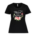 thumbnail image 1 of Inktastic Blessed to Be a Nana with Flowers Women's Plus Size T-Shirt, 1 of 5