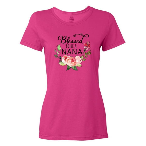 Inktastic Blessed to Be a Nana with Flowers Women's T-Shirt