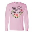 thumbnail image 1 of Inktastic Blessed to Be a Nana with Pink Flowers Long Sleeve T-Shirt, 1 of 5