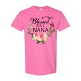 thumbnail image 1 of Inktastic Blessed to Be a Nana with Pink Flowers T-Shirt, 1 of 5