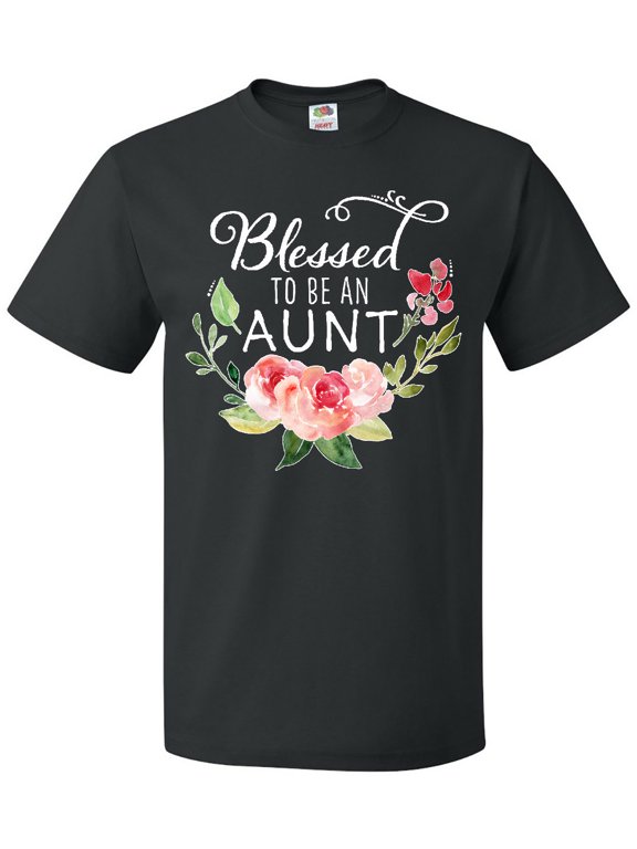 Blessed to Be an Aunt with Flowers T-Shirt