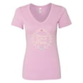 thumbnail image 1 of Inktastic Blessed to Be a Mimi Grandma Women's V-Neck T-Shirt, 1 of 5