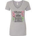 thumbnail image 1 of Inktastic Blessed to Be a Mom, Grandma, and Great Grandma Pink Flowers Women's V-Neck T-Shirt, 1 of 5
