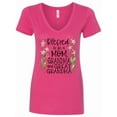thumbnail image 1 of Inktastic Blessed to Be a Mom, Grandma, and Great Grandma Pink Flowers Women's V-Neck T-Shirt, 1 of 5